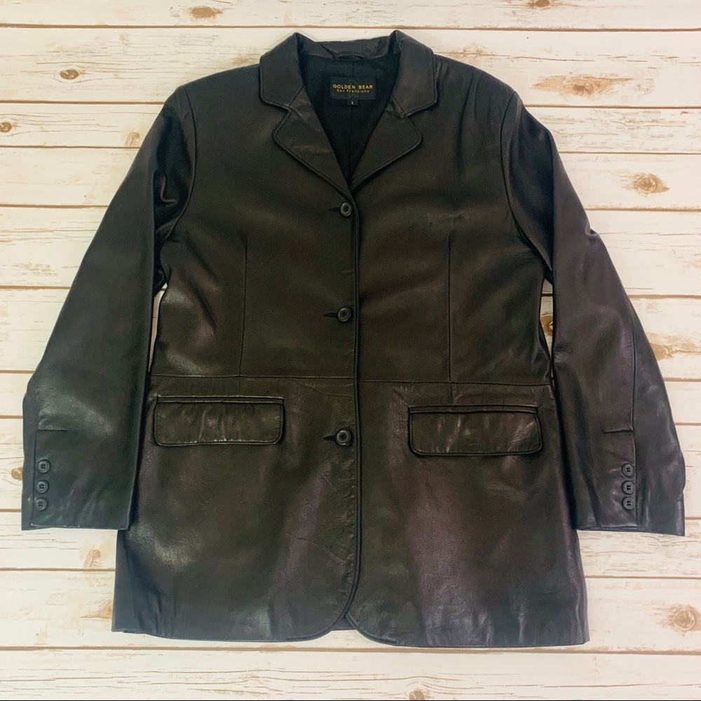Golden Bear San Francisco Leather Jacket size L - Picture 5 of 7